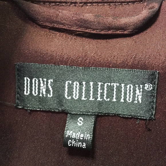 Iridescent Brown/Black Ruffled Coat - Picture 3 of 6